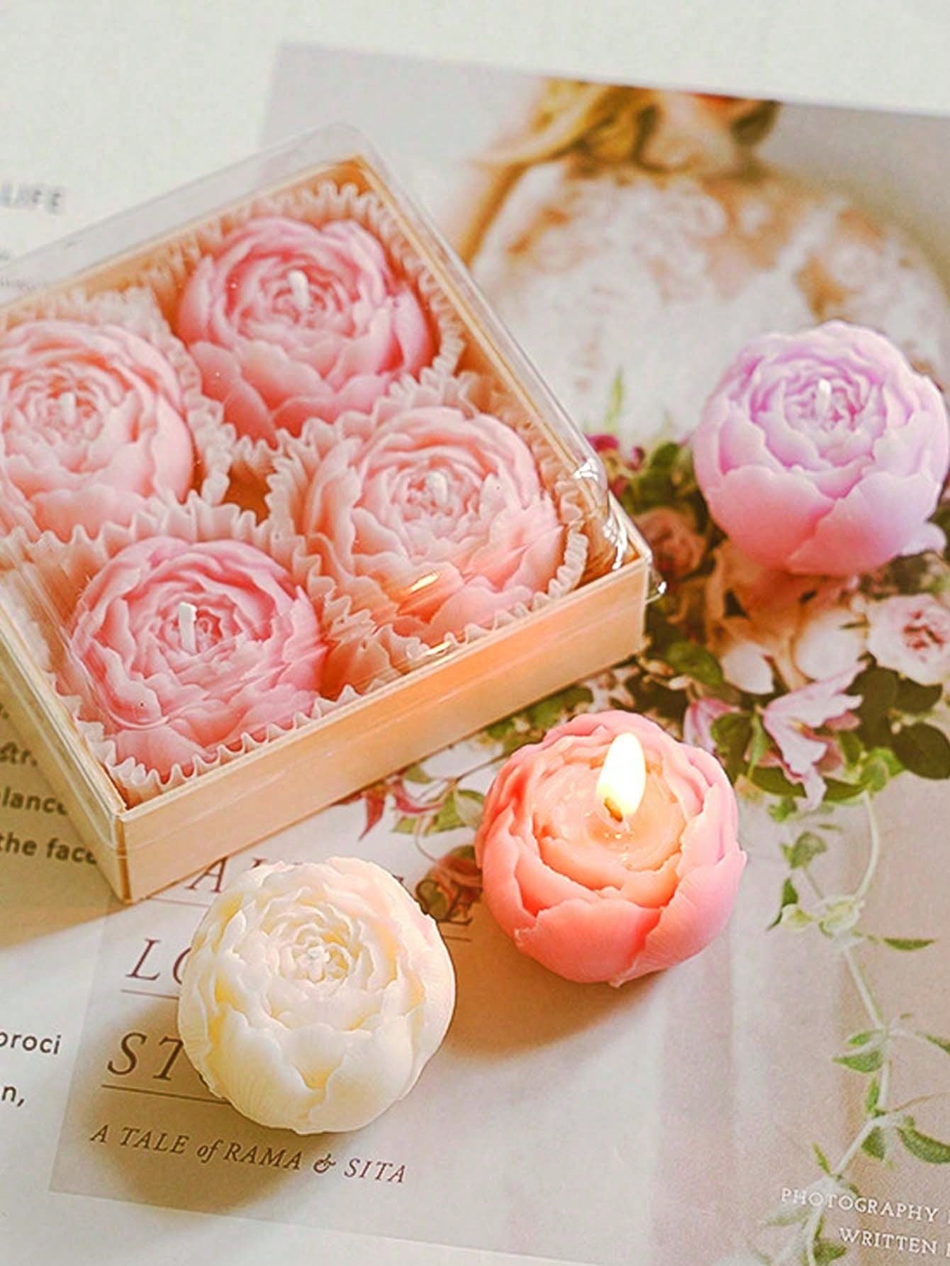 Home Fragrance Set Gift - 4pcs/Set Hand Made Rose Fragrance, Scented
