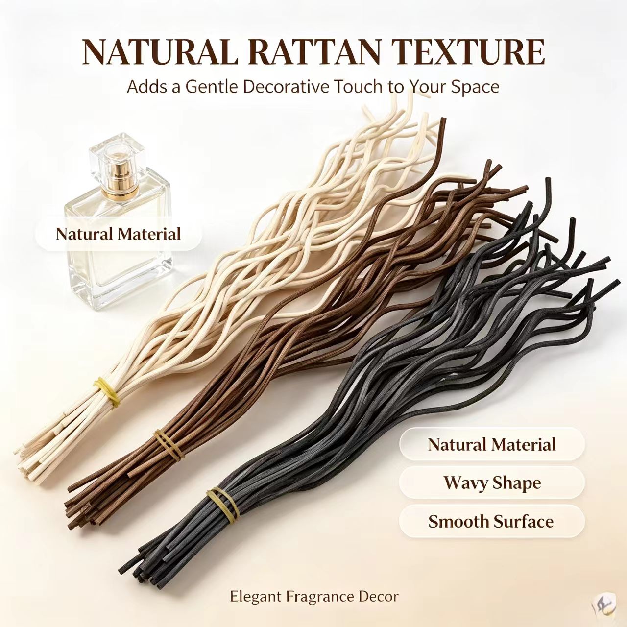 20Pcs Long Wavy Rattan Reed Di - огляд і ціна Home Fragrance Collection